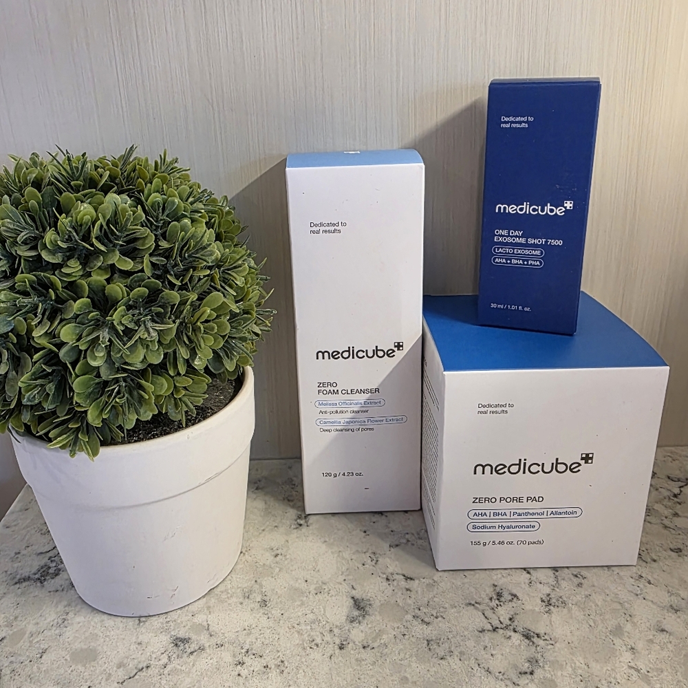 Medicube Zero Foam Cleanser, One Day Exosome Shot 7500, Zero Pore Pad